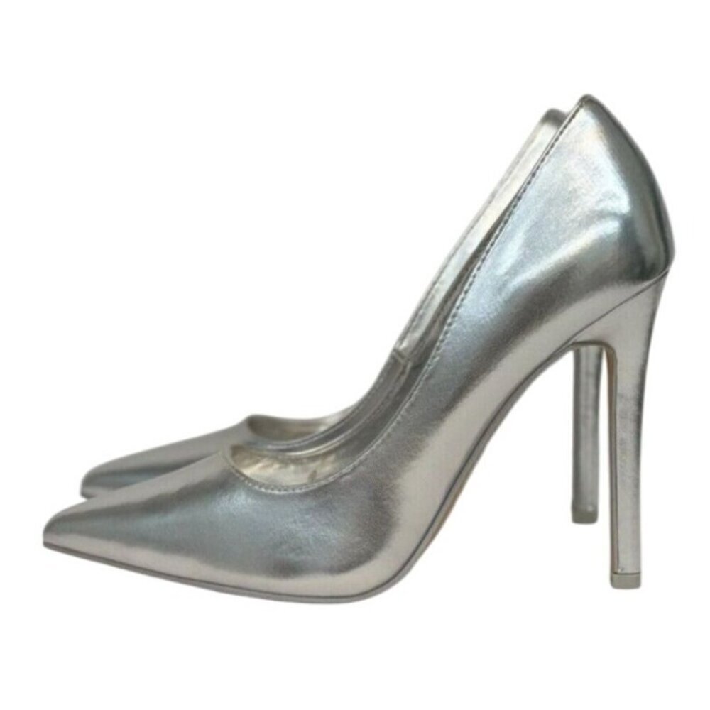 OLIVIA FERGUSON / Kiara / Metallic Silver / Pointed / Toe High Heel / Stilettos - Picture 4 of 8
